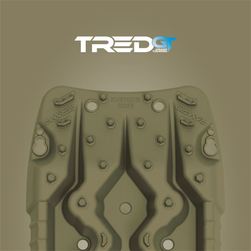 Military Green ARB TRED GT traction board showing progressive tooth pattern