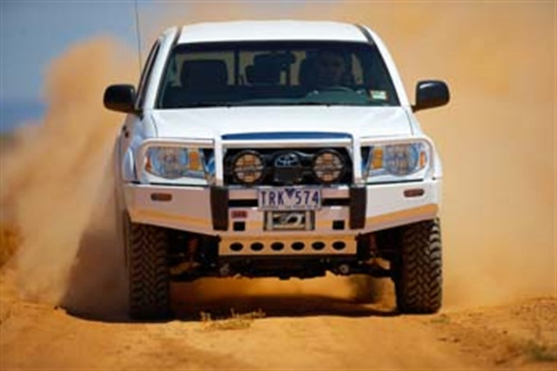 ARB Deluxe standard winch bull bar on a 2005-2011 Toyota Tacoma, front view