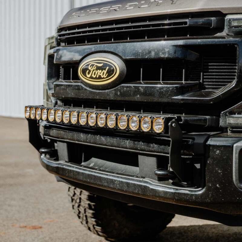 KC HiLiTES Front Bumper Mount for 40in FLEX ERA LED Light Bar, Ford Super Duty 2011-2016, close-up