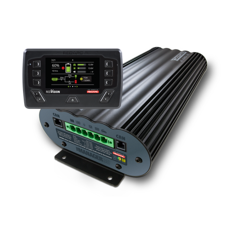 REDARC Manager30 12V 30A Battery Management System with RedVision Display, detail view