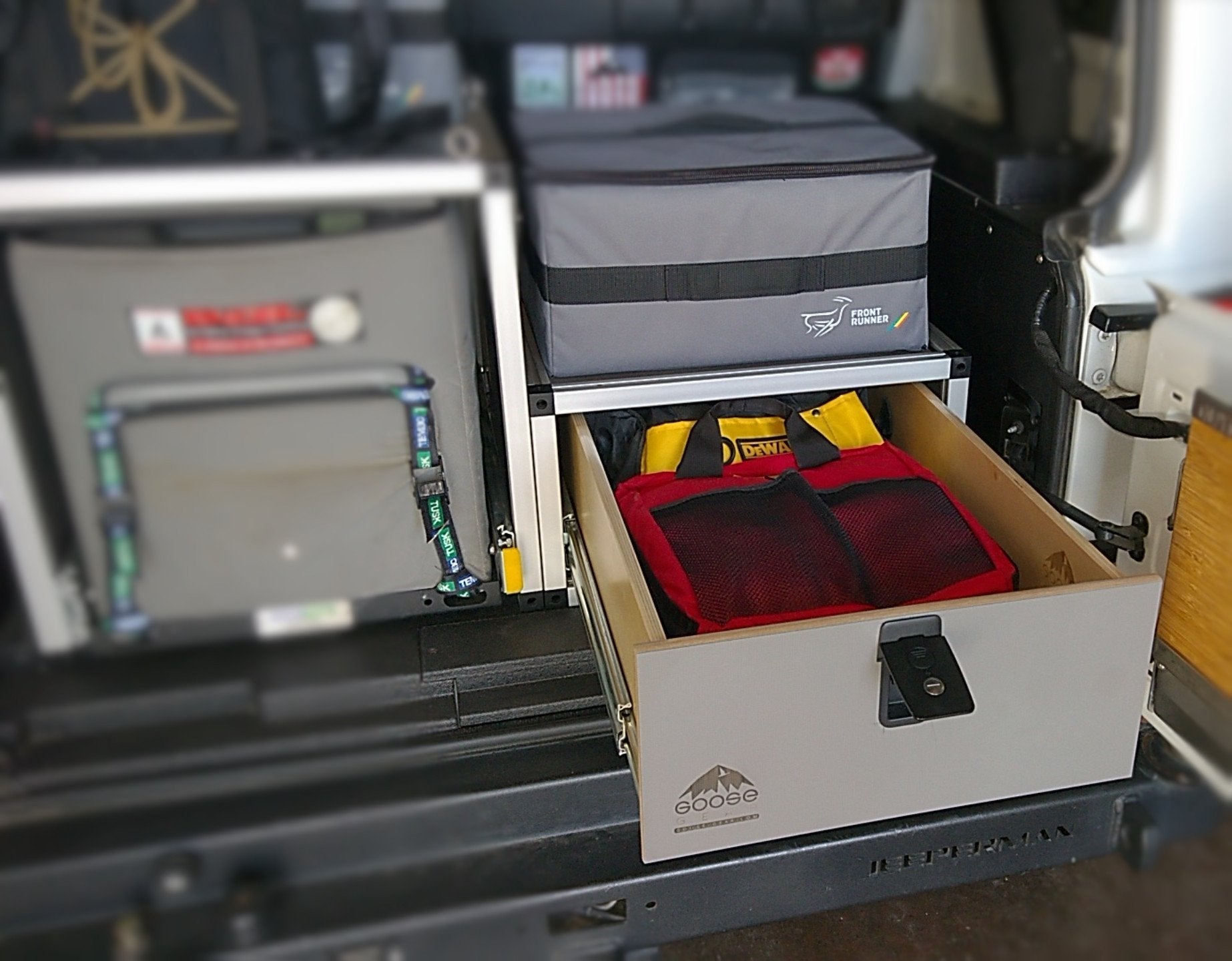 Ford Bronco 2021-Present 6th Gen - Single Drawer Module - 19 3/16" Wide x 28" Depth Drawers Goose Gear- Overland Kitted