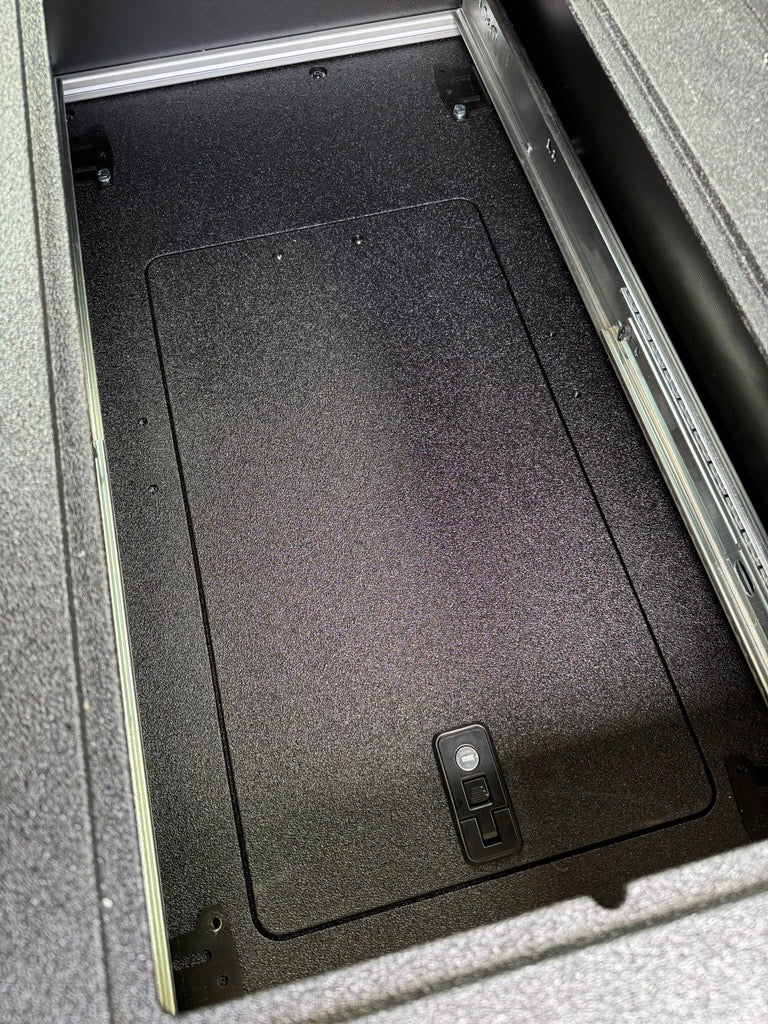 Ford - F250-F550 - 2017-Present - 4th-5th Gen - Super Cab - without the center mounted B&O Subwoofer - Explore Series - Single Drawer Module - With Fitted Top Plate