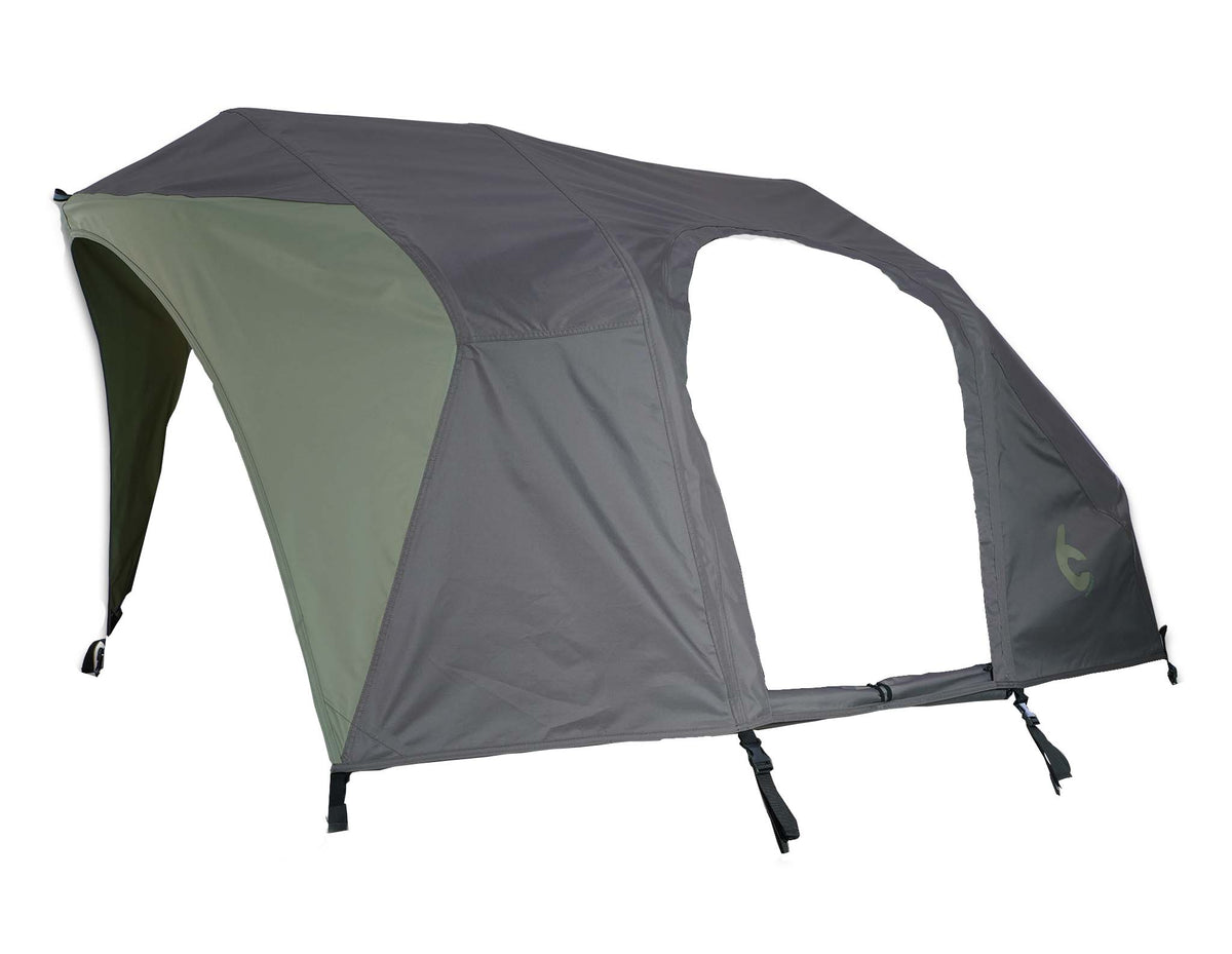 C6 Rev Tent Element fly sheet – in green, side view