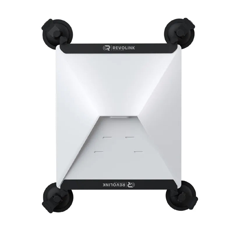 White Revolink sunroof mount with four suction cups