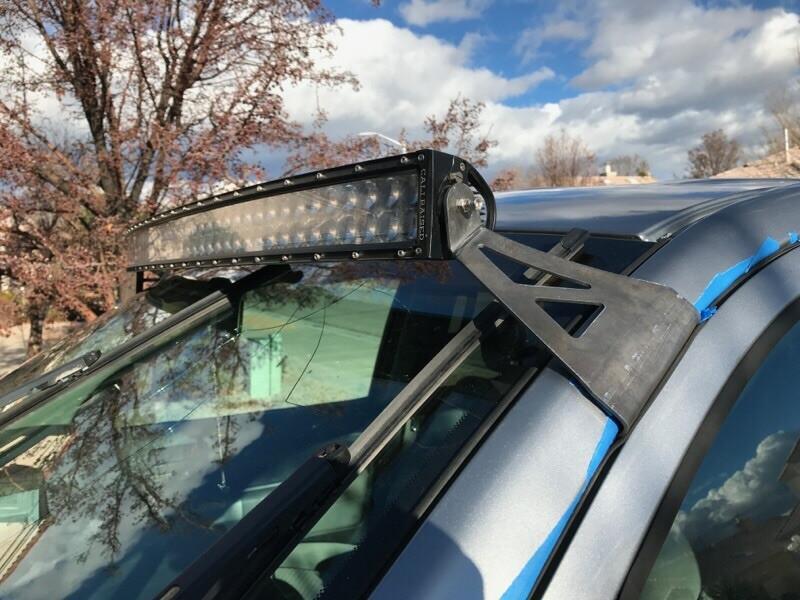 52" Curved LED Light Bar Roof Mounting Brackets For 2007-2021 Toyota Tundra