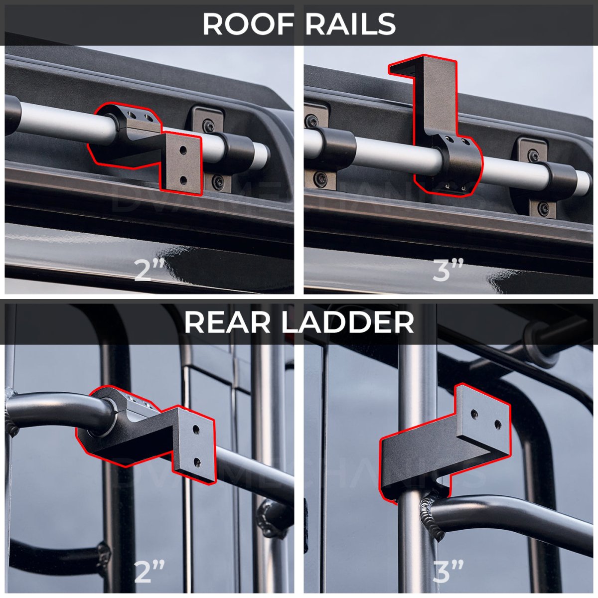 INEOS Grenadier: Versatile Mounting Clamps – 2‑Pack (2" or 3" Versions Available)
