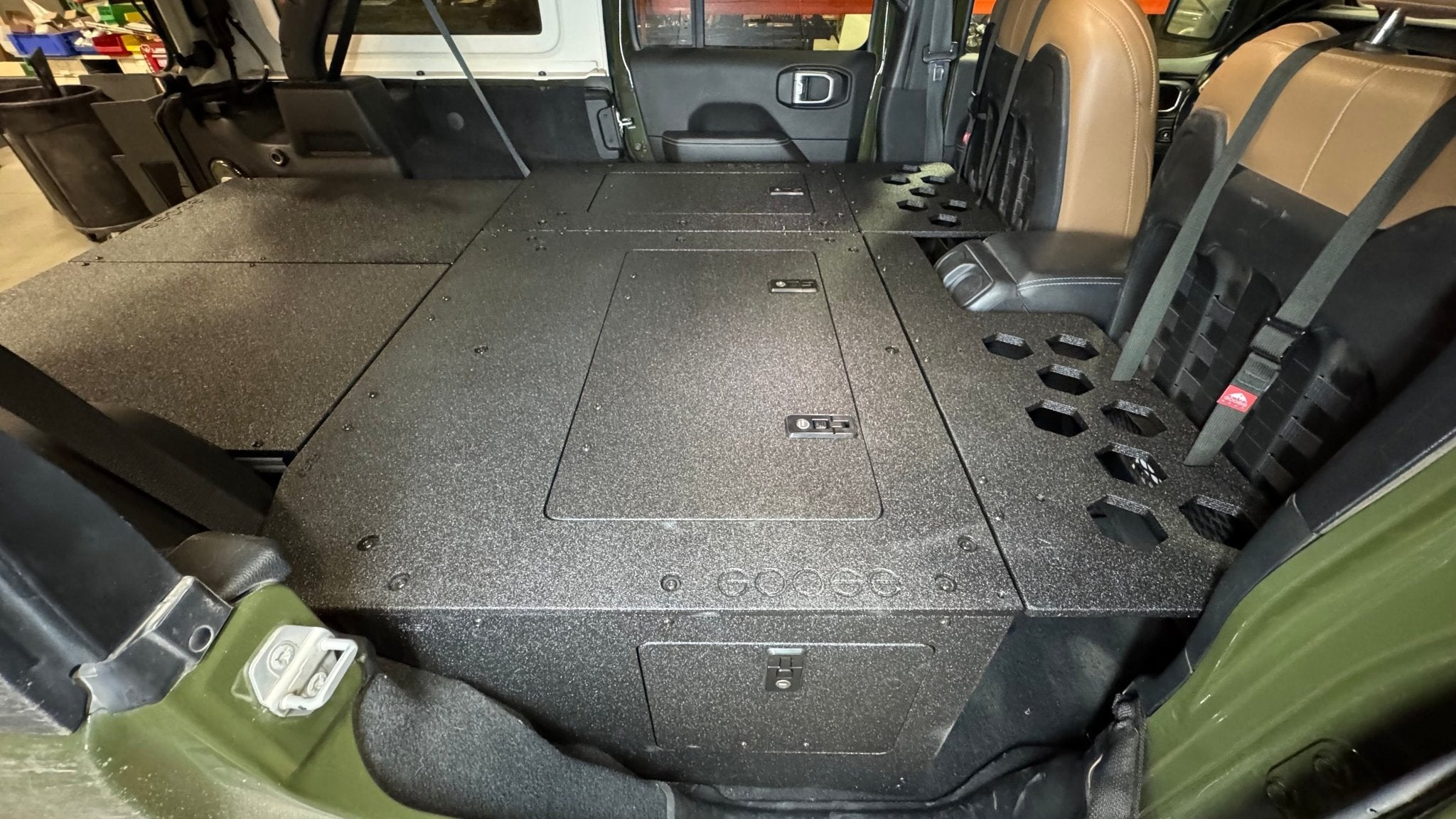 Jeep Wrangler 2018-Present JLU 4 Door - Second Row Seat Delete Plate System - 8" or 10" Module Based