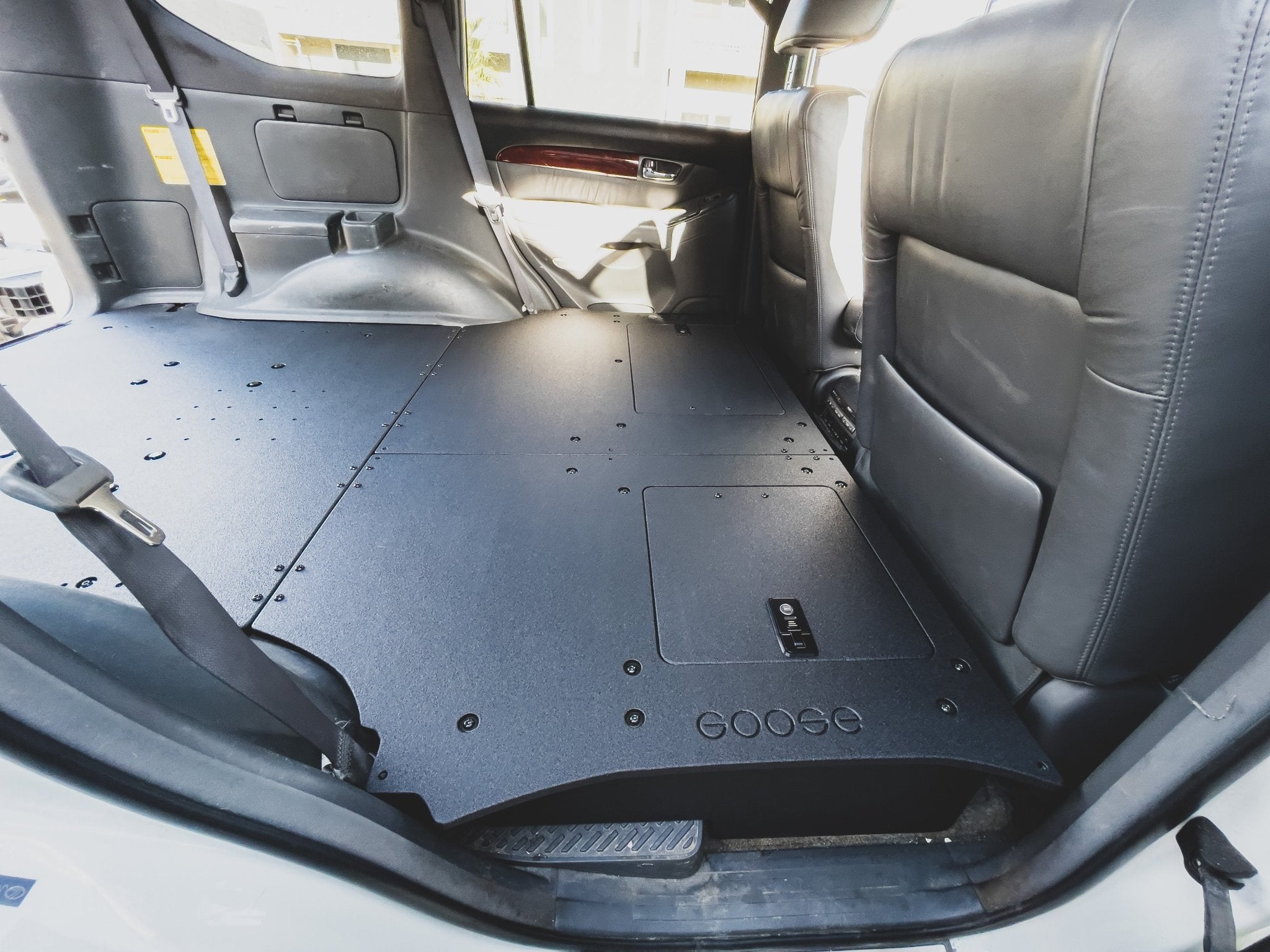 Lexus GX470 2002-2009 - Second Row Seat Delete Plate System Seat Delete Plate System Goose Gear- Overland Kitted