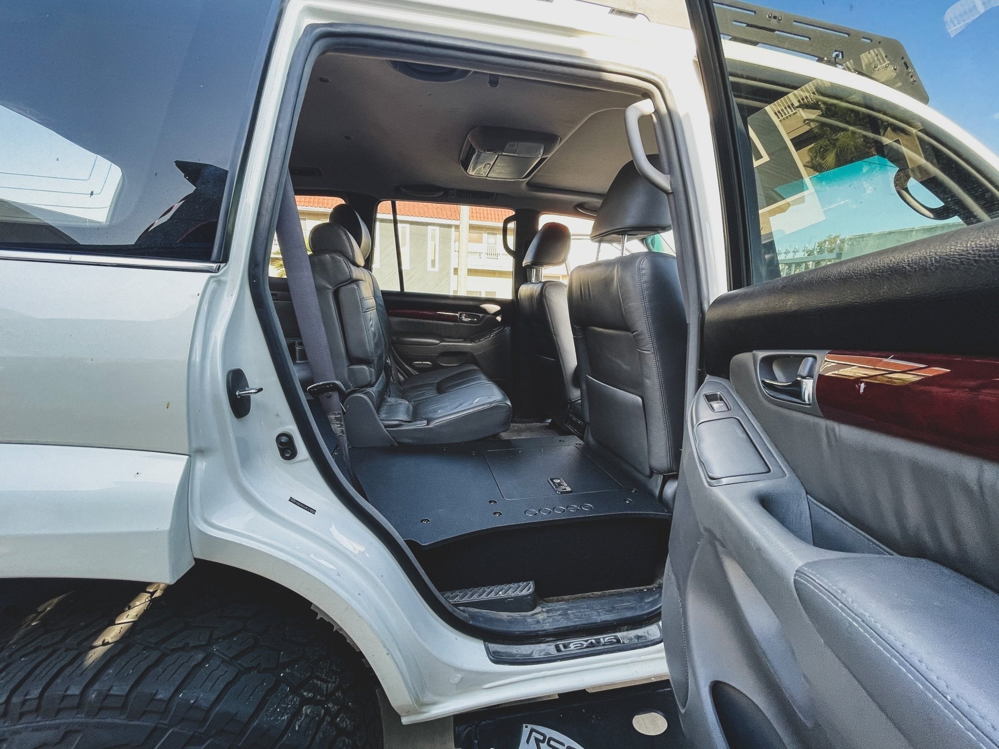 Lexus GX470 2002-2009 - Second Row Seat Delete Plate System Seat Delete Plate System Goose Gear- Overland Kitted