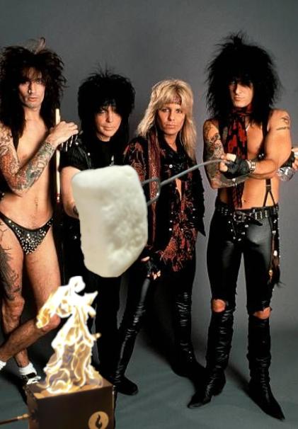 Stylized promotional brand image with a costumed group and a flame-shaped trophy prop, not a literal product photo