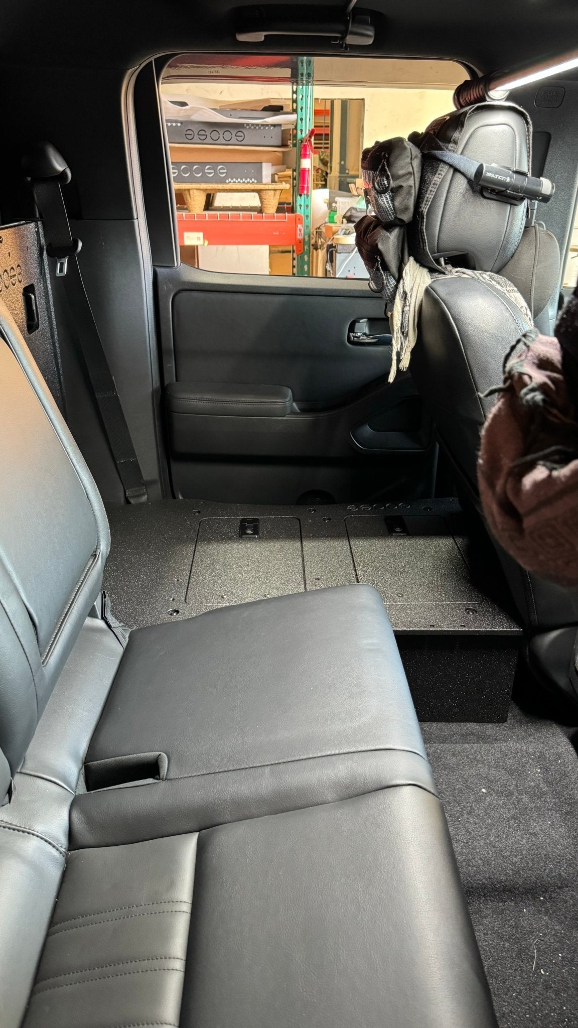 Nissan - Frontier - Crew Cab - 2021-Present - 3rd Gen - Explore Series - Second Row Seat Delete Plate System Seat Delete Plate System Goose Gear- Overland Kitted