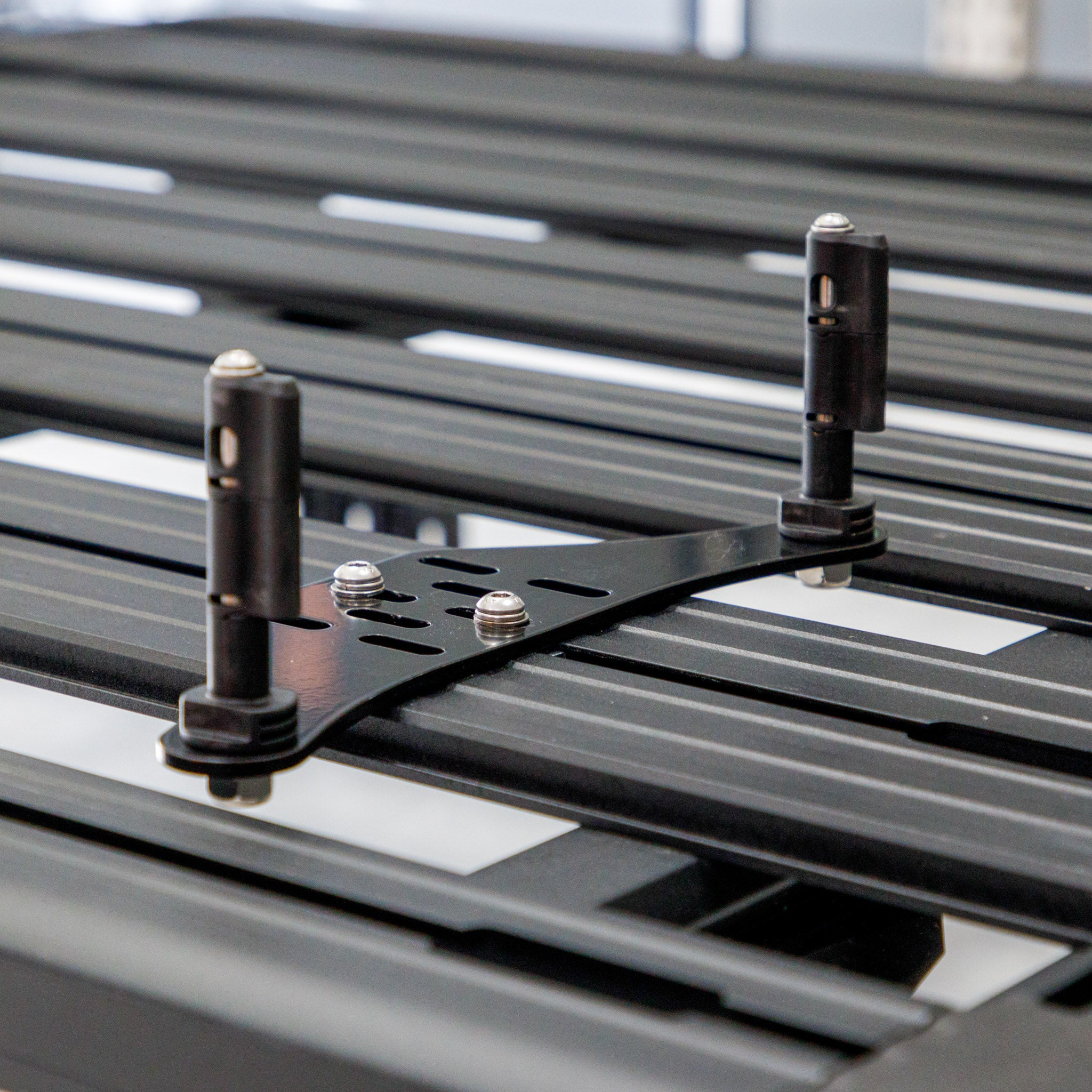 Overland Kitted Flat Rhino Rack Roof Rack Mount For MAXTRAX - Mounted on a Rhino Rack Roof rack