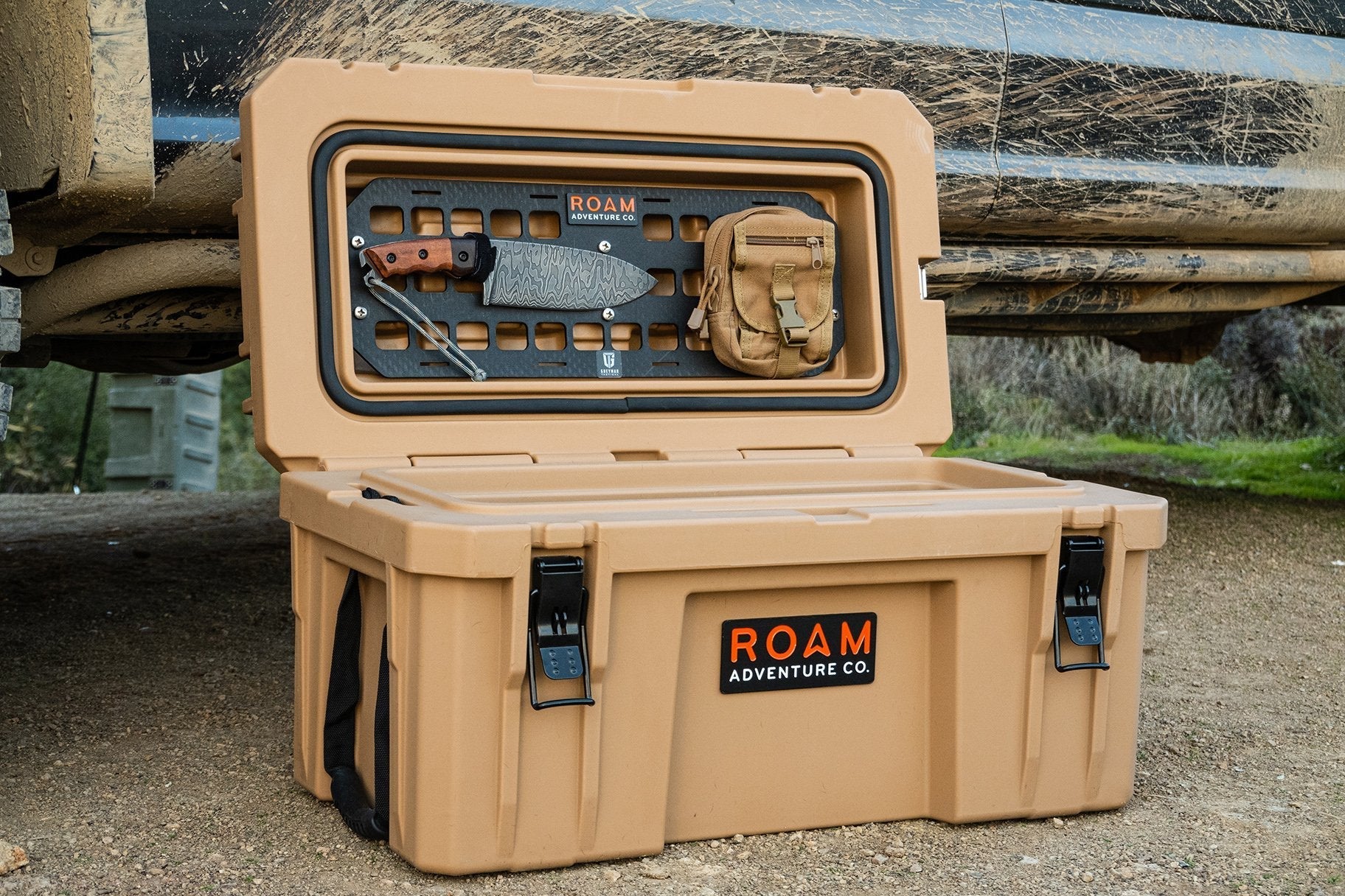 95L Rugged Case MOLLE panel holding organized overland gear