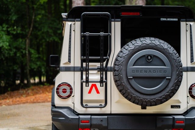 Ladder-Mounted Accessory Carrier – Modular Gear Mount for INEOS Grenadier, Gen 2