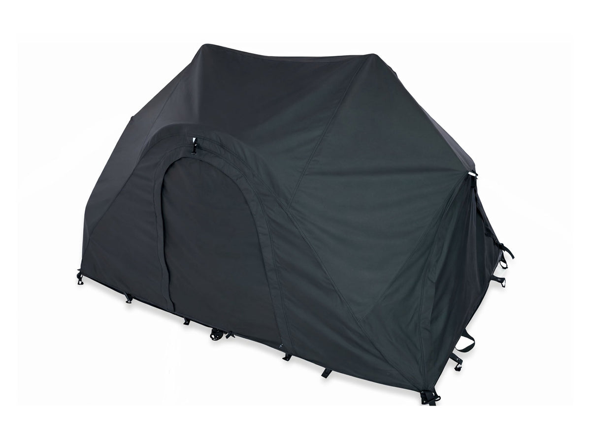 C6 Rev Tent storm cover – on the tent, front view