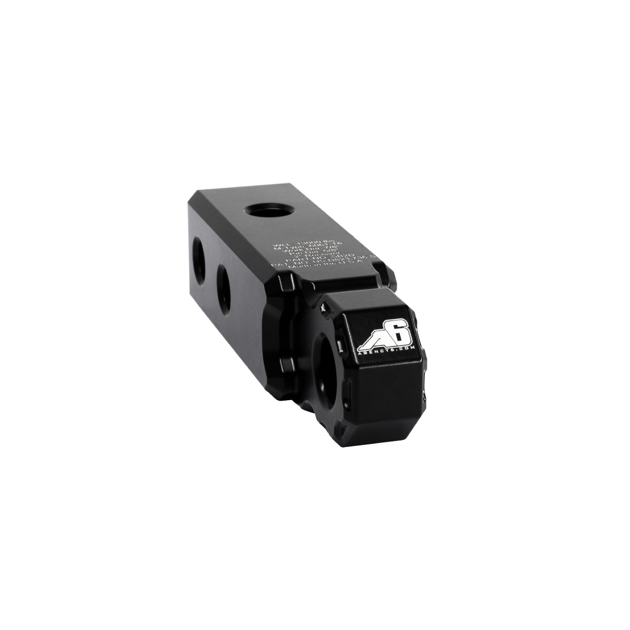 Agency 6 hitch shackle block in black for 2-inch receiver