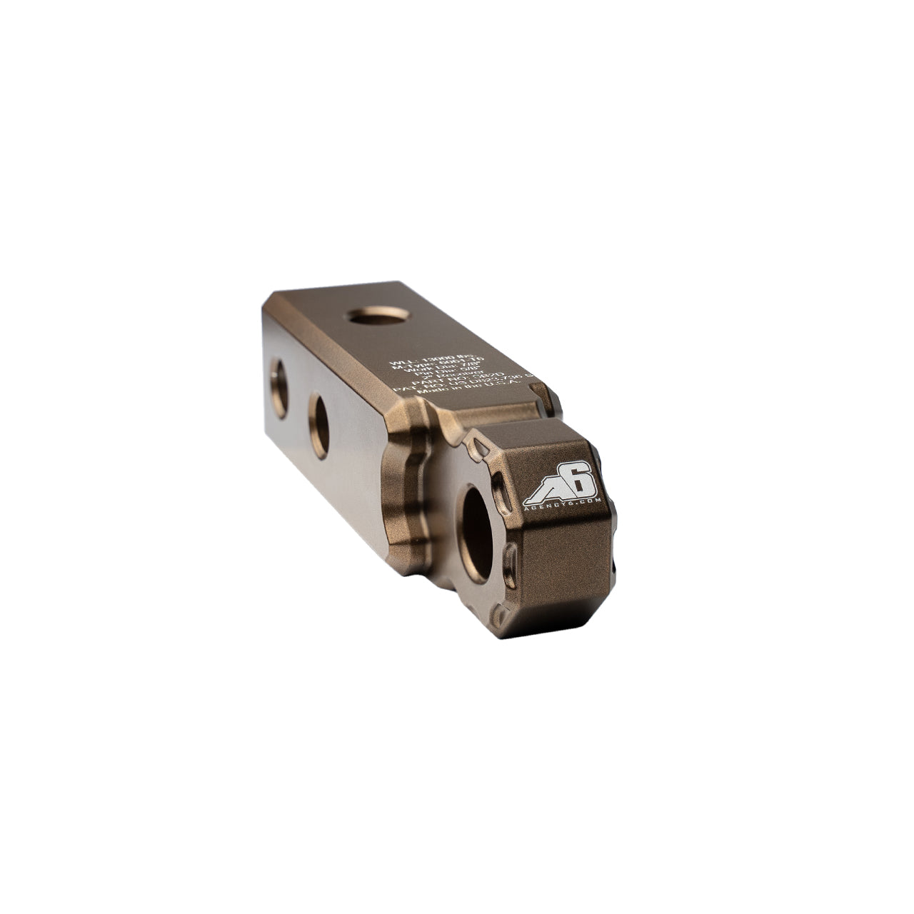 Agency 6 hitch shackle block in bronze for 2-inch receiver