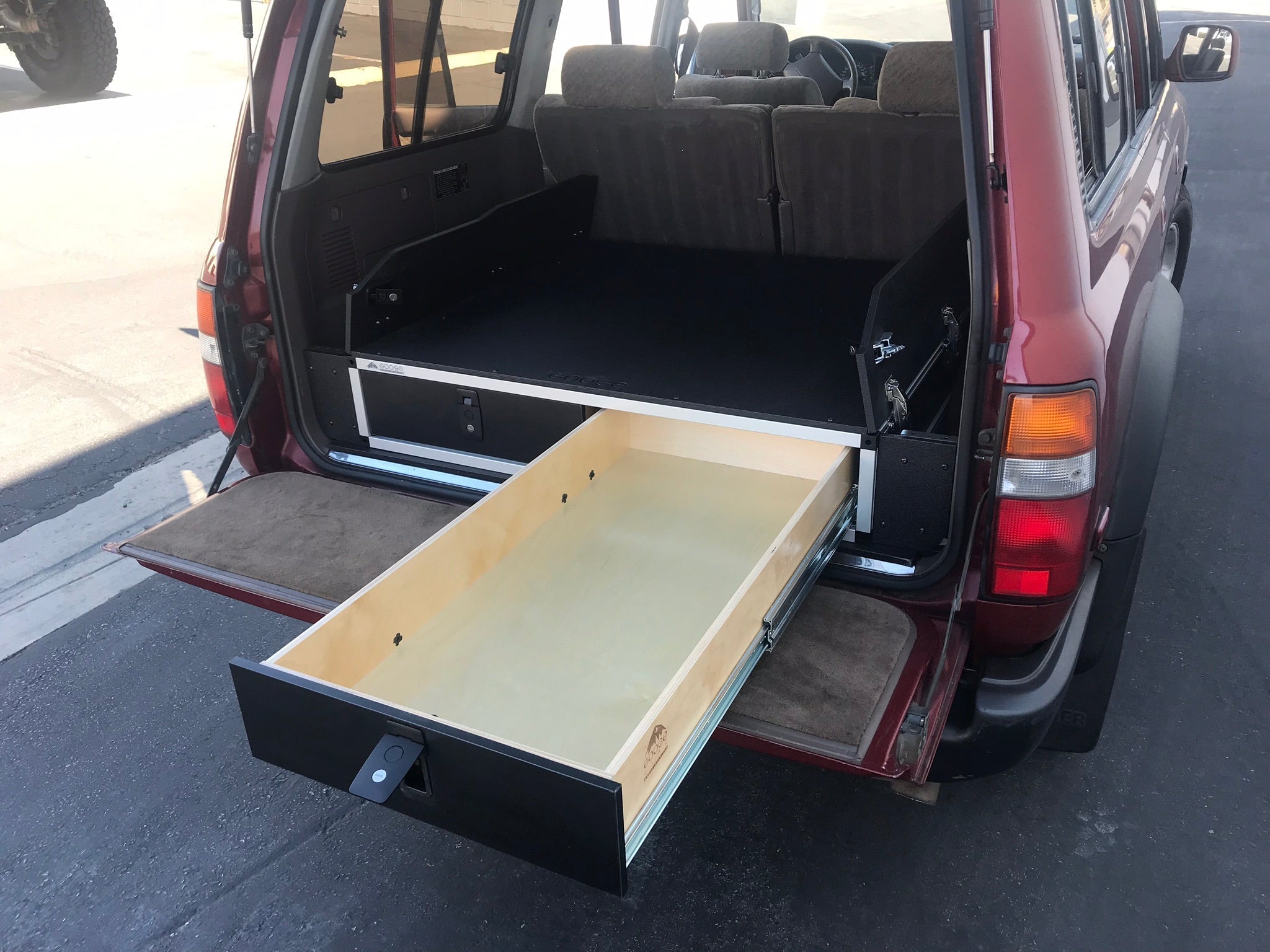 Stealth Sleep and Storage Packaged for Toyota Land Cruiser 1991-1997 80 Series - 43-3/8" W x 8" H x 40" D Drawers Goose Gear- Overland Kitted