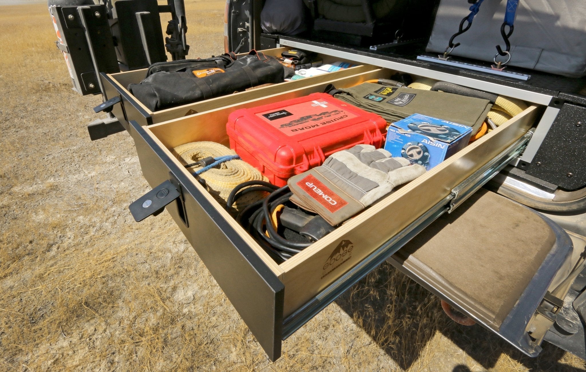 Stealth Sleep and Storage Packaged for Toyota Land Cruiser 1991-1997 80 Series - 43-3/8" W x 8" H x 40" D Drawers Goose Gear- Overland Kitted