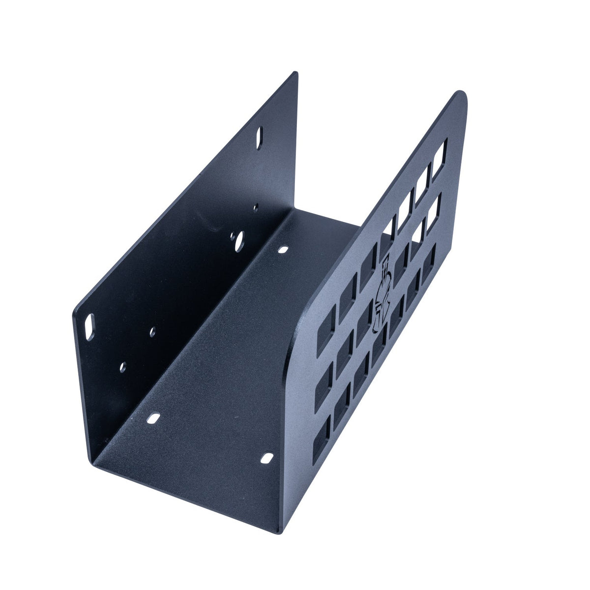 Refuge MOLLE compressor mount, front view showing the perforated MOLLE-style mounting slots