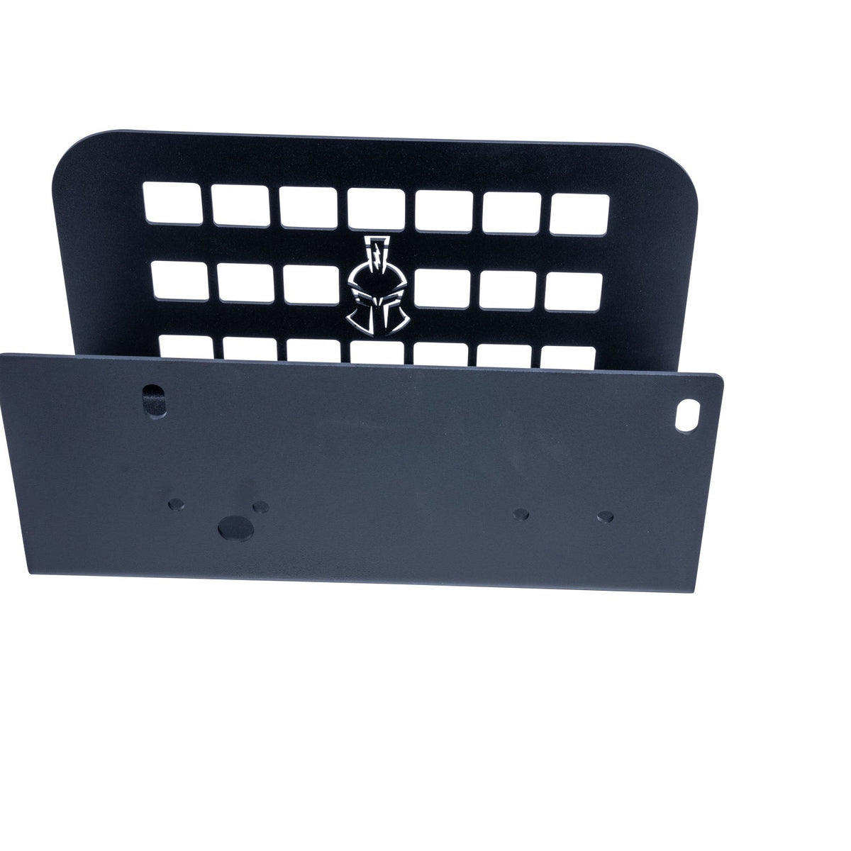 Refuge MOLLE compressor mount, rear view showing the flat mounting plate with bolt holes