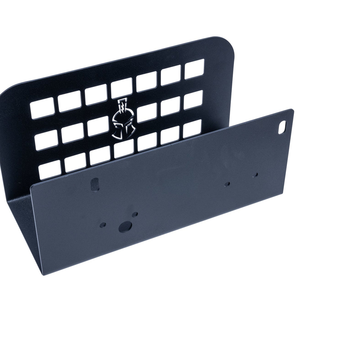 Refuge MOLLE compressor mount shown from below, studio photo on white background