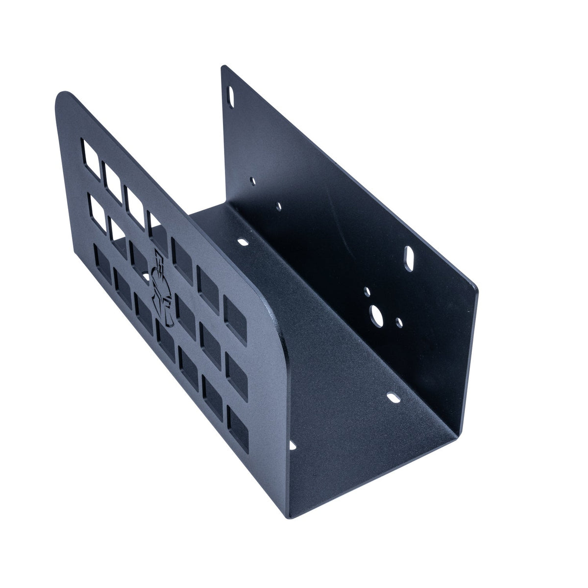 Refuge MOLLE compressor mount, additional angle showing bracket depth and U-bolt mounting holes