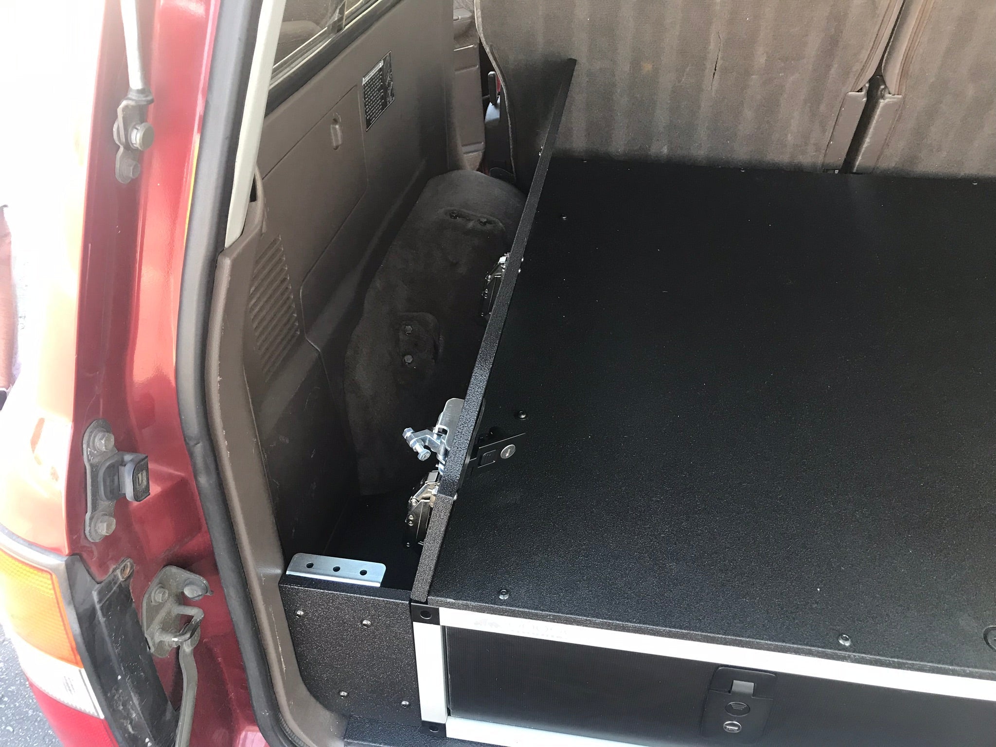 Toyota Land Cruiser 1991-1997 80 Series - Side x Side Drawer Module with Fitted Top Plate - 43-3/8" W x 8" H x 40" D Drawers Goose Gear- Overland Kitted