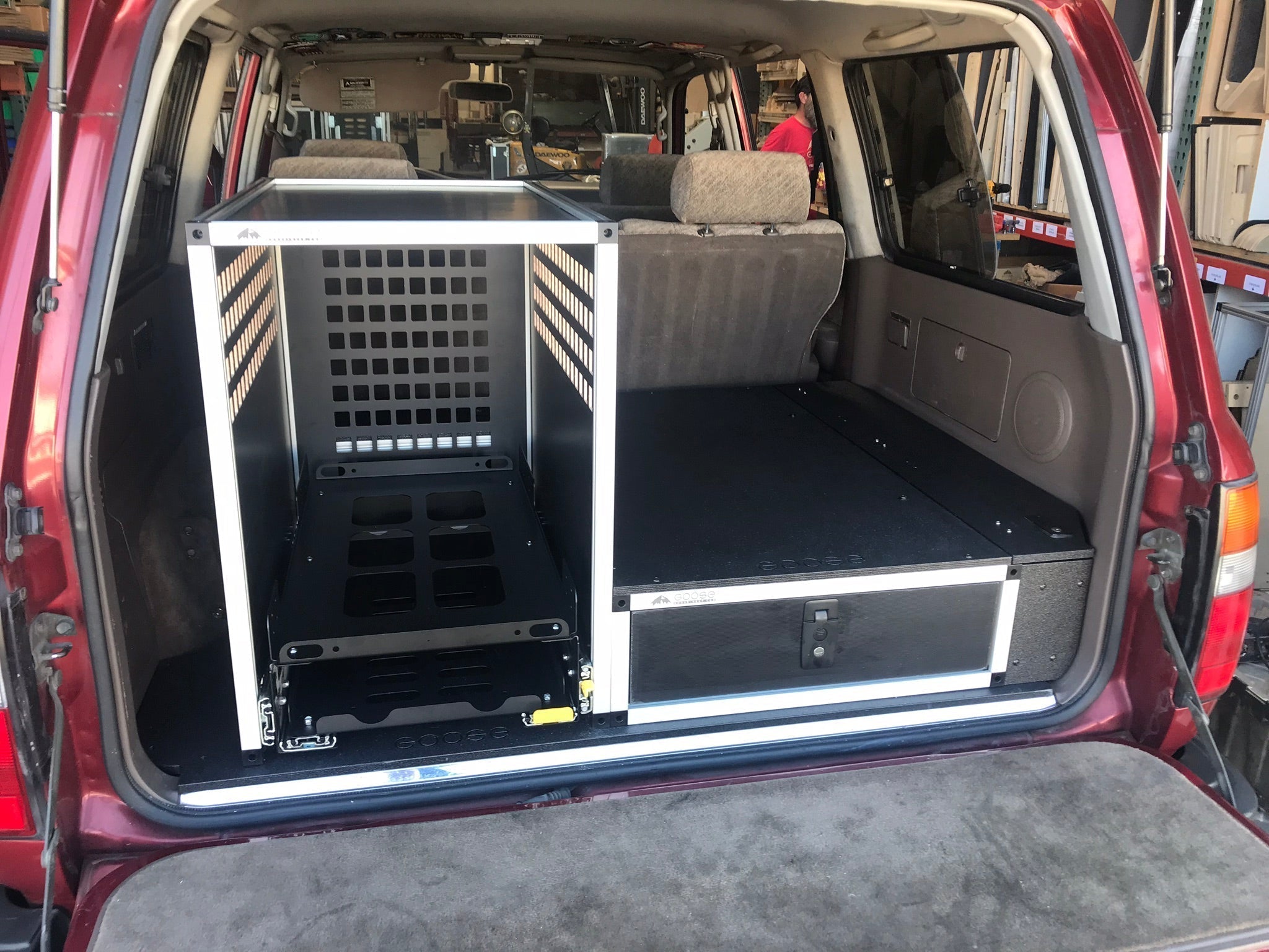 Toyota Land Cruiser 1991-1997 80 Series - Single Drawer Module with Fitted Top Plate - 19-3/16"W x 8"H x 40"D Drawers Goose Gear- Overland Kitted