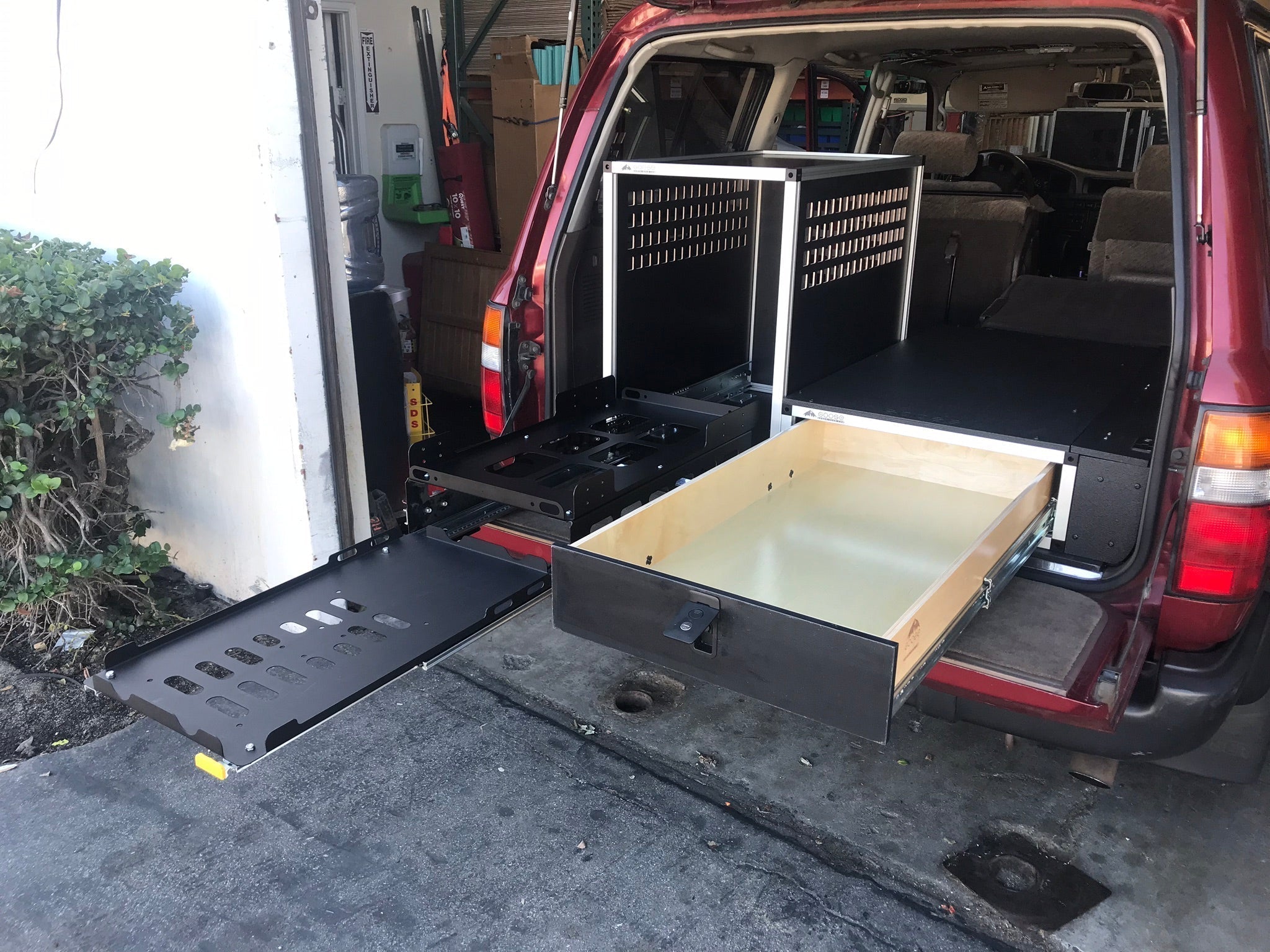 Toyota Land Cruiser 1991-1997 80 Series - Single Drawer Module with Fitted Top Plate - 19-3/16"W x 8"H x 40"D Drawers Goose Gear- Overland Kitted