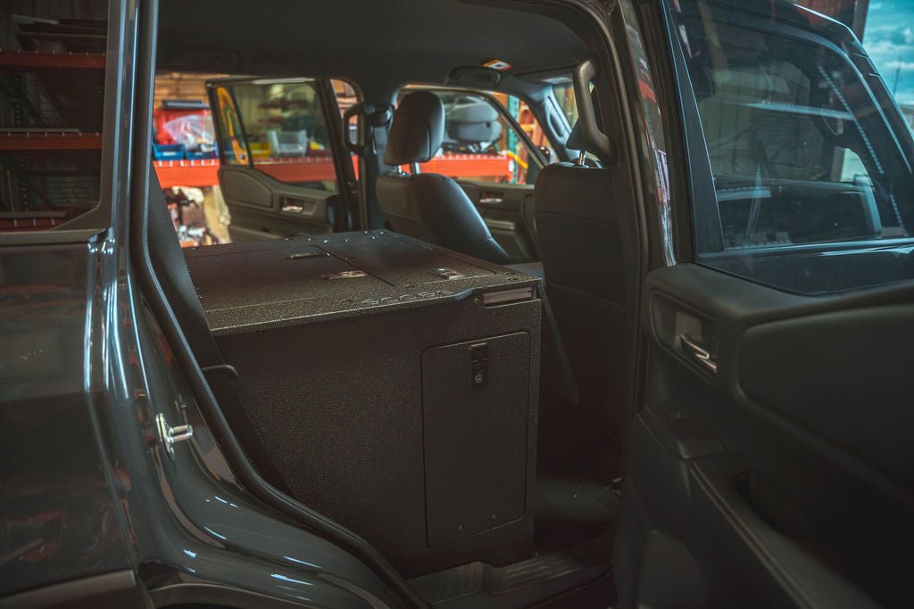 Toyota - Land Cruiser - 2024-Present - LC250 - Explore Series - Seat Delete Plate System - Second Row - Module Based Standard Seat Delete Plate System Goose Gear- Overland Kitted