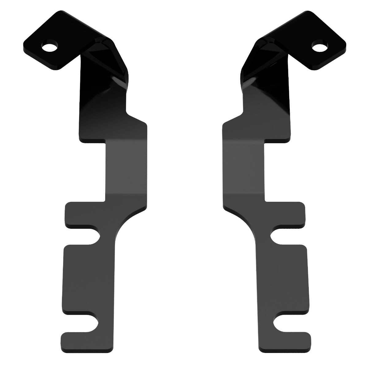 Pair of black HMOR ditch light brackets for 2016-2023 Tacoma