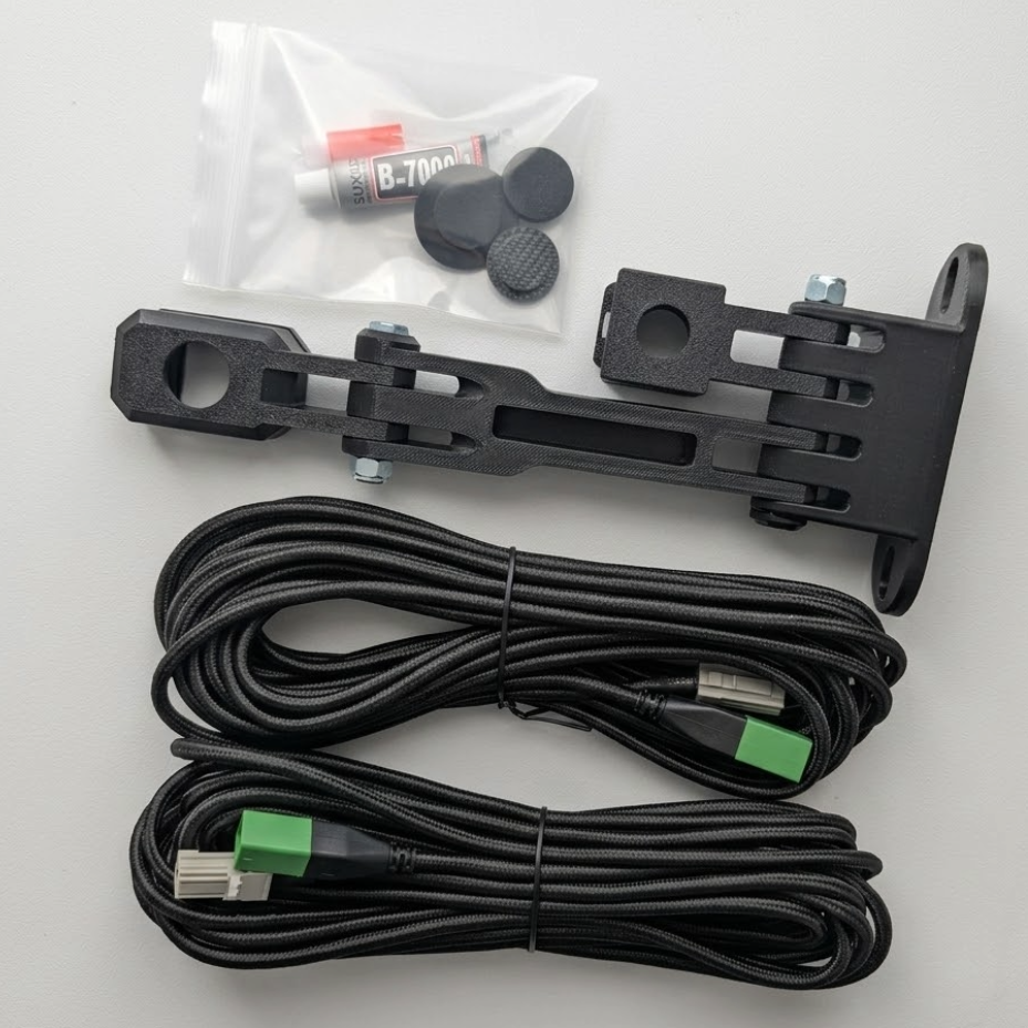 GG Offroad Tundra 3rd Gen camera relocation kit with two braided cables and pivot arm mount