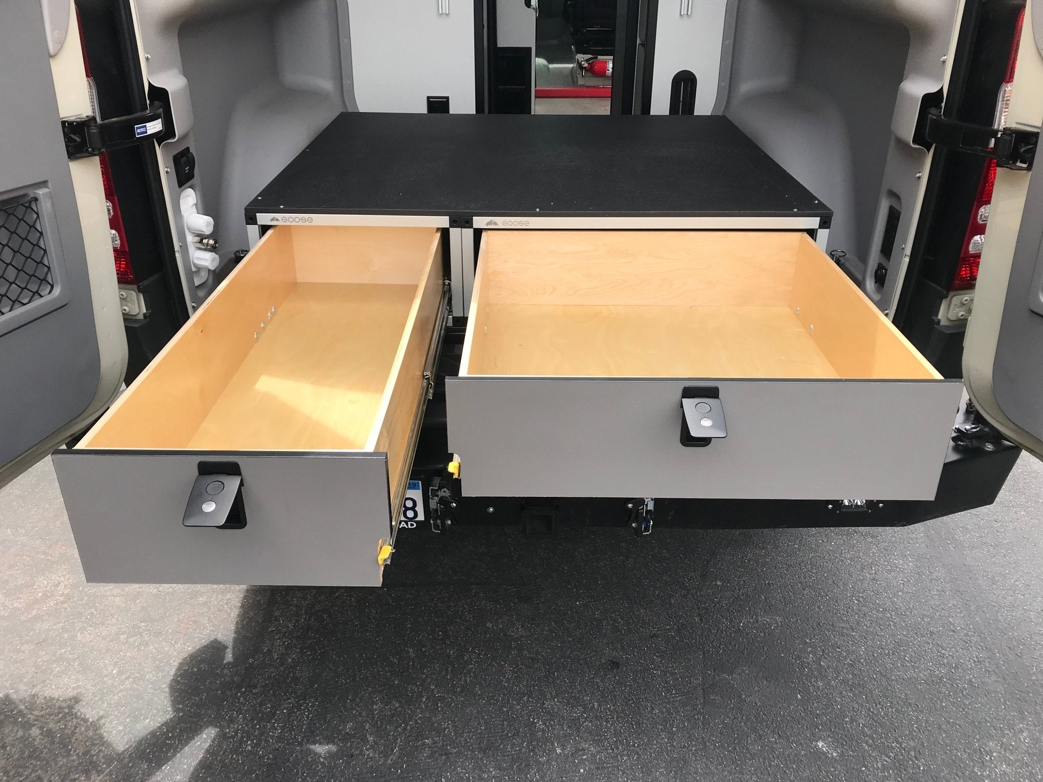 Winnebago Revel 2017-2020 - Side x Side Base Drawer System Drawers Goose Gear- Overland Kitted