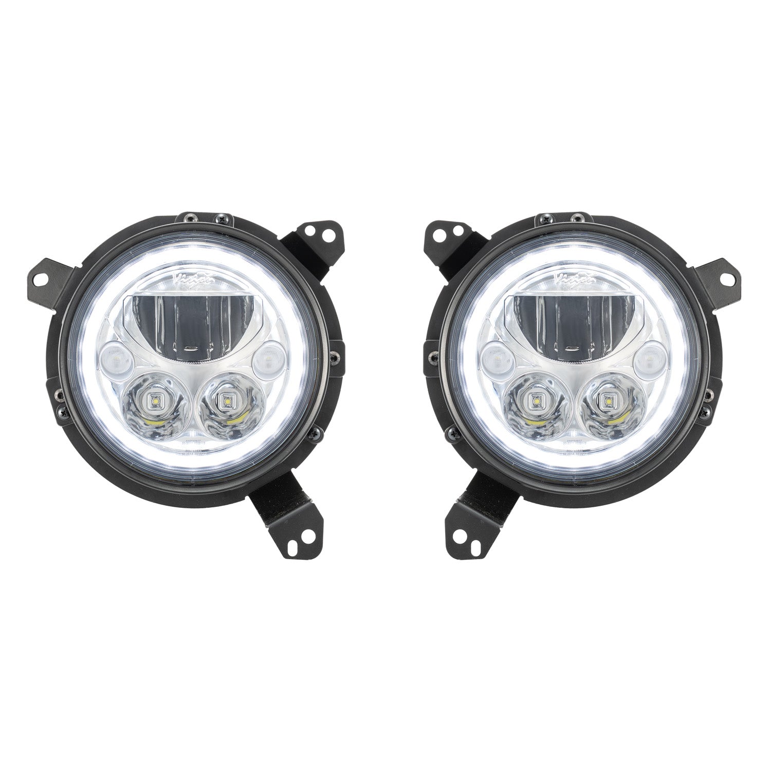 18+ Jeep JL / '20+ Jeep Gladiator VX LED Headlight Kit - Chrome | White Halo