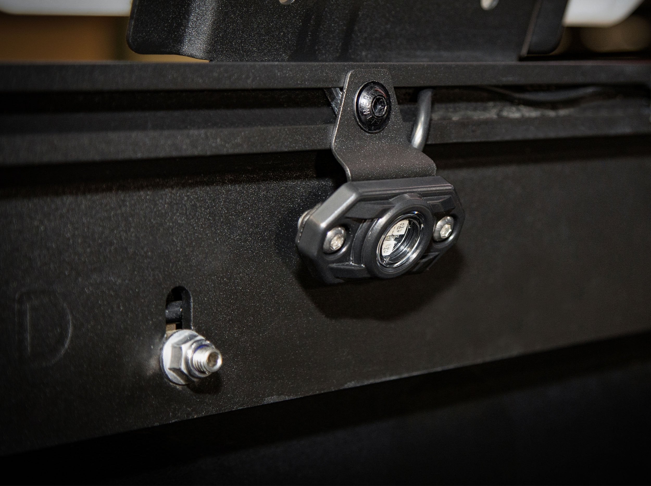 KC 339 light bracket installed on rack