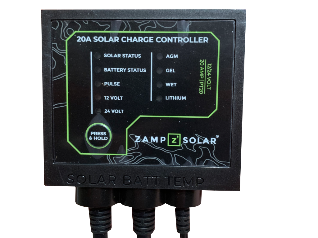 20 Amp Solar Charge Controller Integrated PulseTech (PT20)  Charge Controller Zamp Solar- Overland Kitted