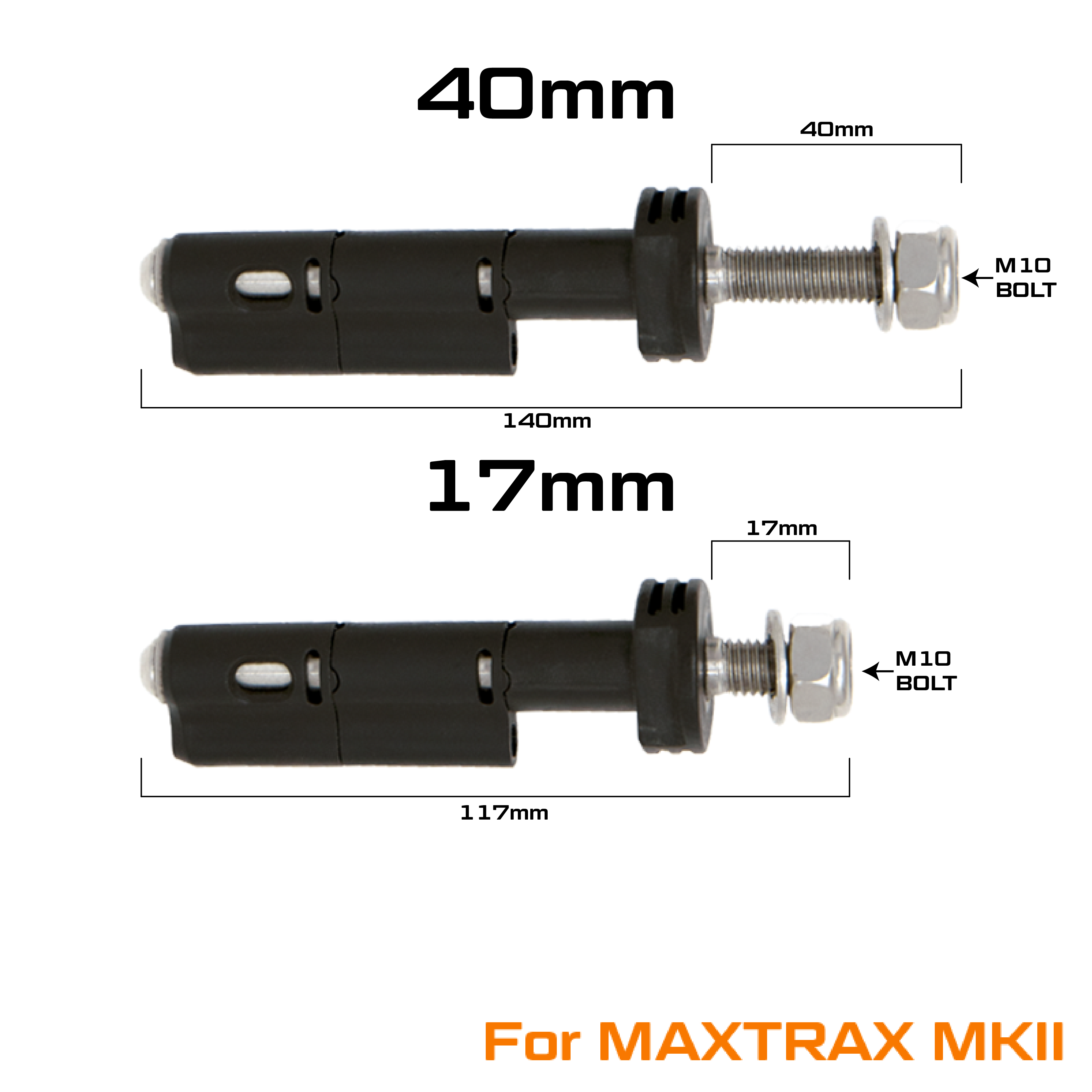 MAXTRAX MKII Mounting Pins (For MKII, LITE, or Mini) Mounting Gear MAXTRAX- Overland Kitted