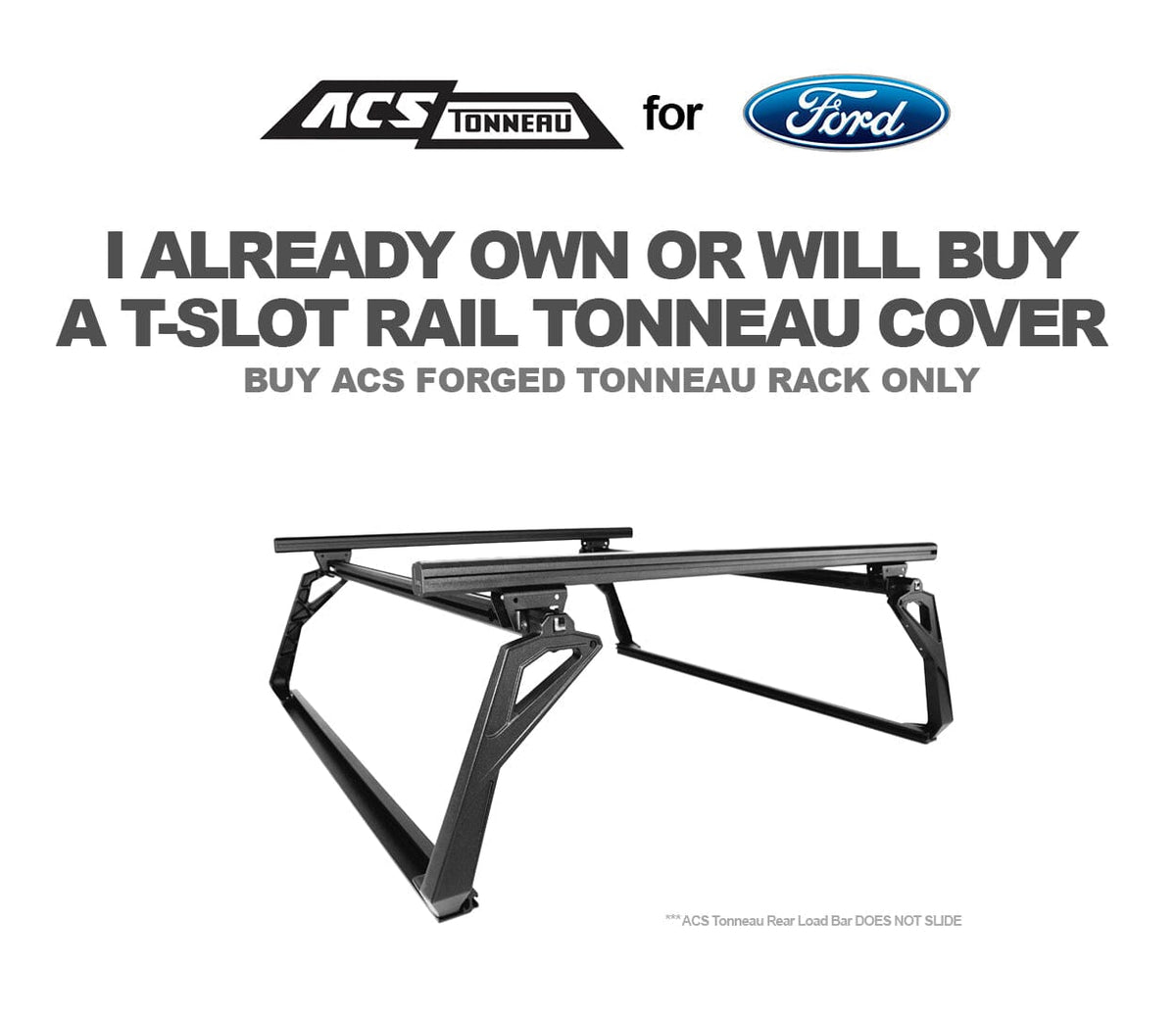 ACS Forged Tonneau - Rack Only - Ford  active-cargo-system Leitner Designs- Overland Kitted