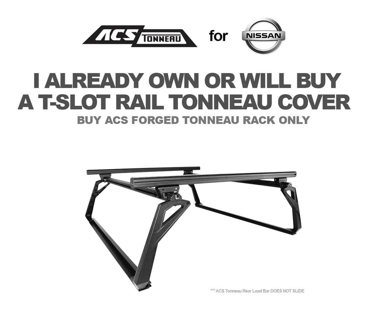 ACS Forged Tonneau - Rack Only - Nissan  active-cargo-system Leitner Designs- Overland Kitted