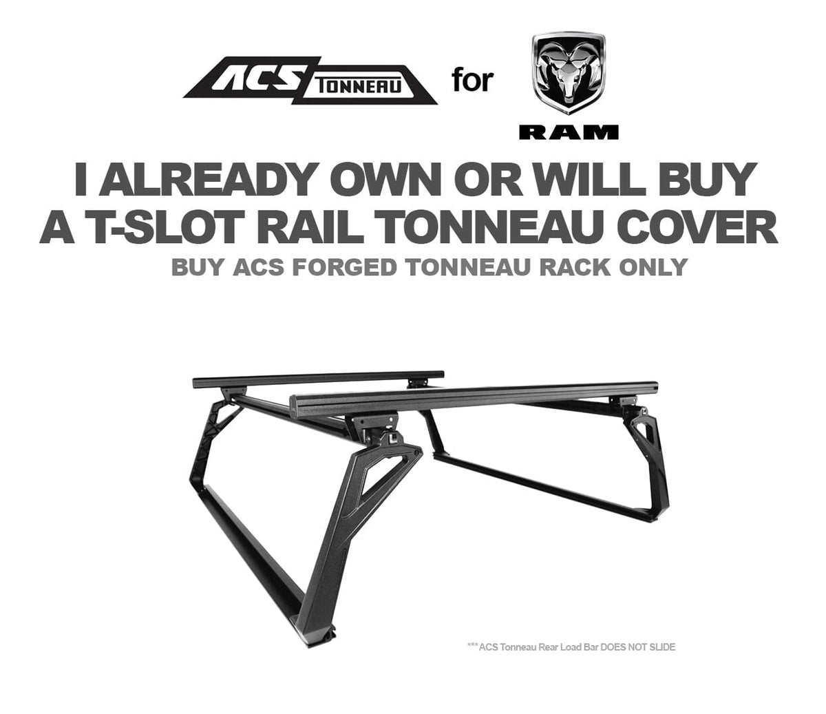 ACS Forged Tonneau - Rack Only - RAM  active-cargo-system Leitner Designs- Overland Kitted