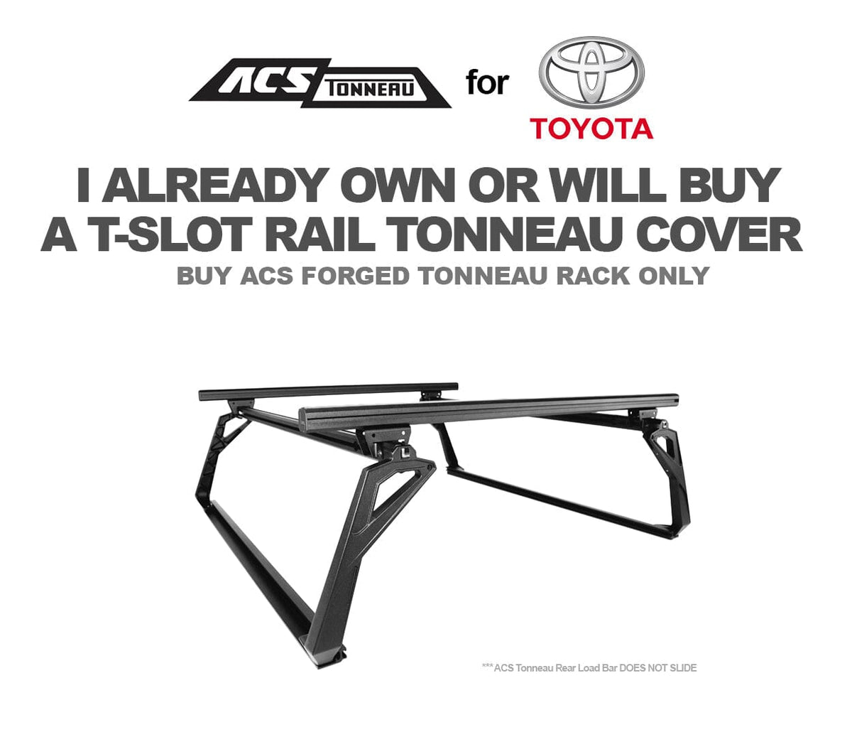 ACS Forged Tonneau - Rack Only - Toyota  active-cargo-system Leitner Designs- Overland Kitted