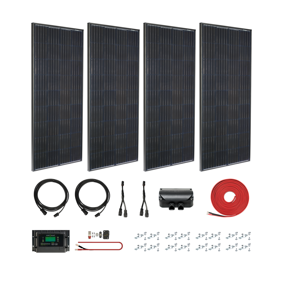 Legacy Black 760 Watt Deluxe Kit  Roof Panel Kit Zamp Solar- Overland Kitted