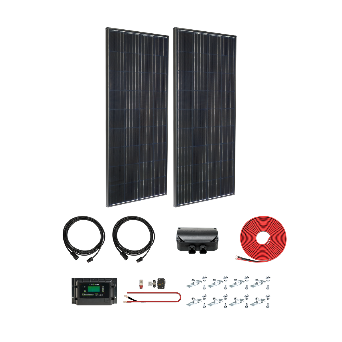 Legacy Black 380 Watt Deluxe Kit  Roof Panel Kit Zamp Solar- Overland Kitted