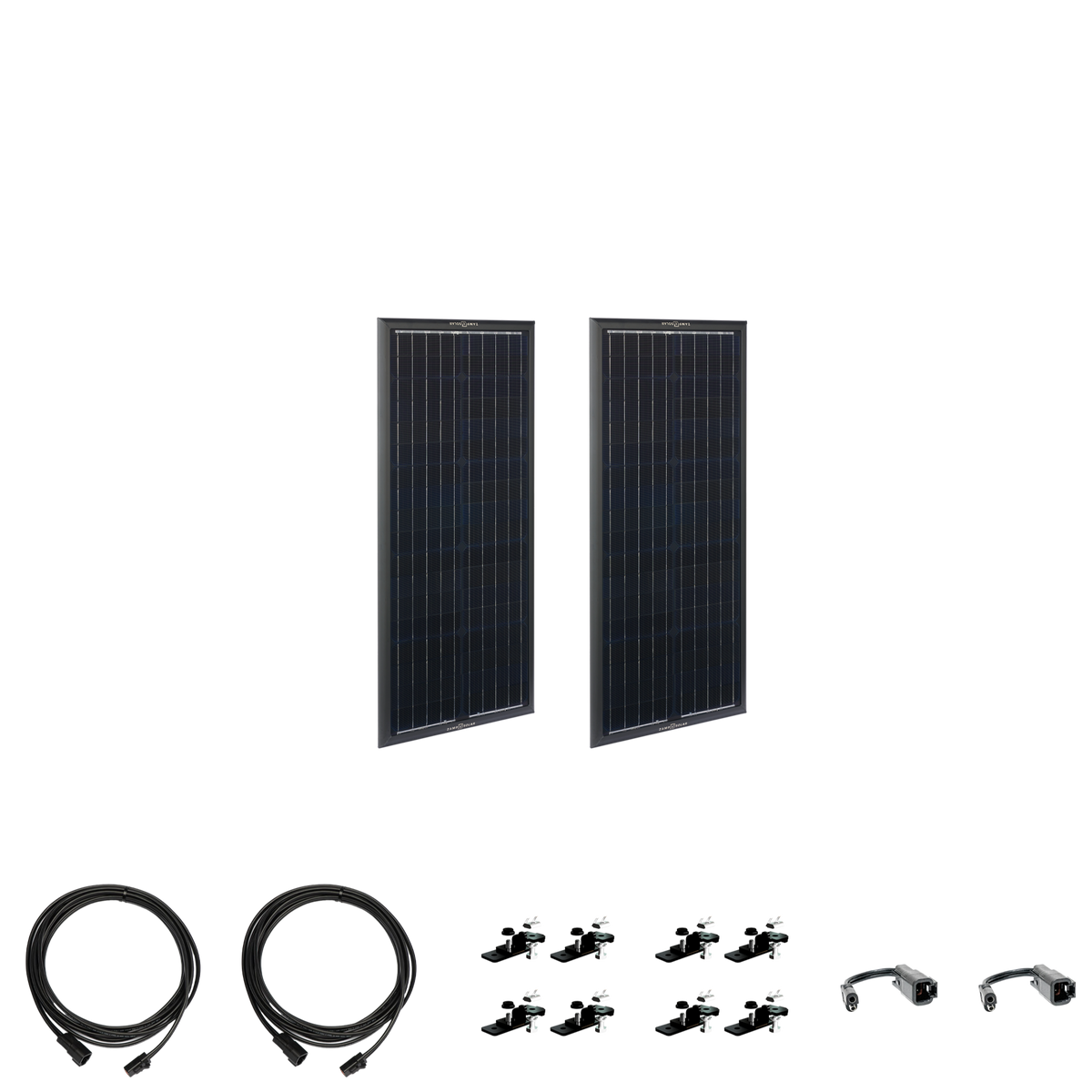 OBSIDIAN Series 90 Watt Solar Panel Kit (2x45)  Roof Panel Kit Zamp Solar- Overland Kitted
