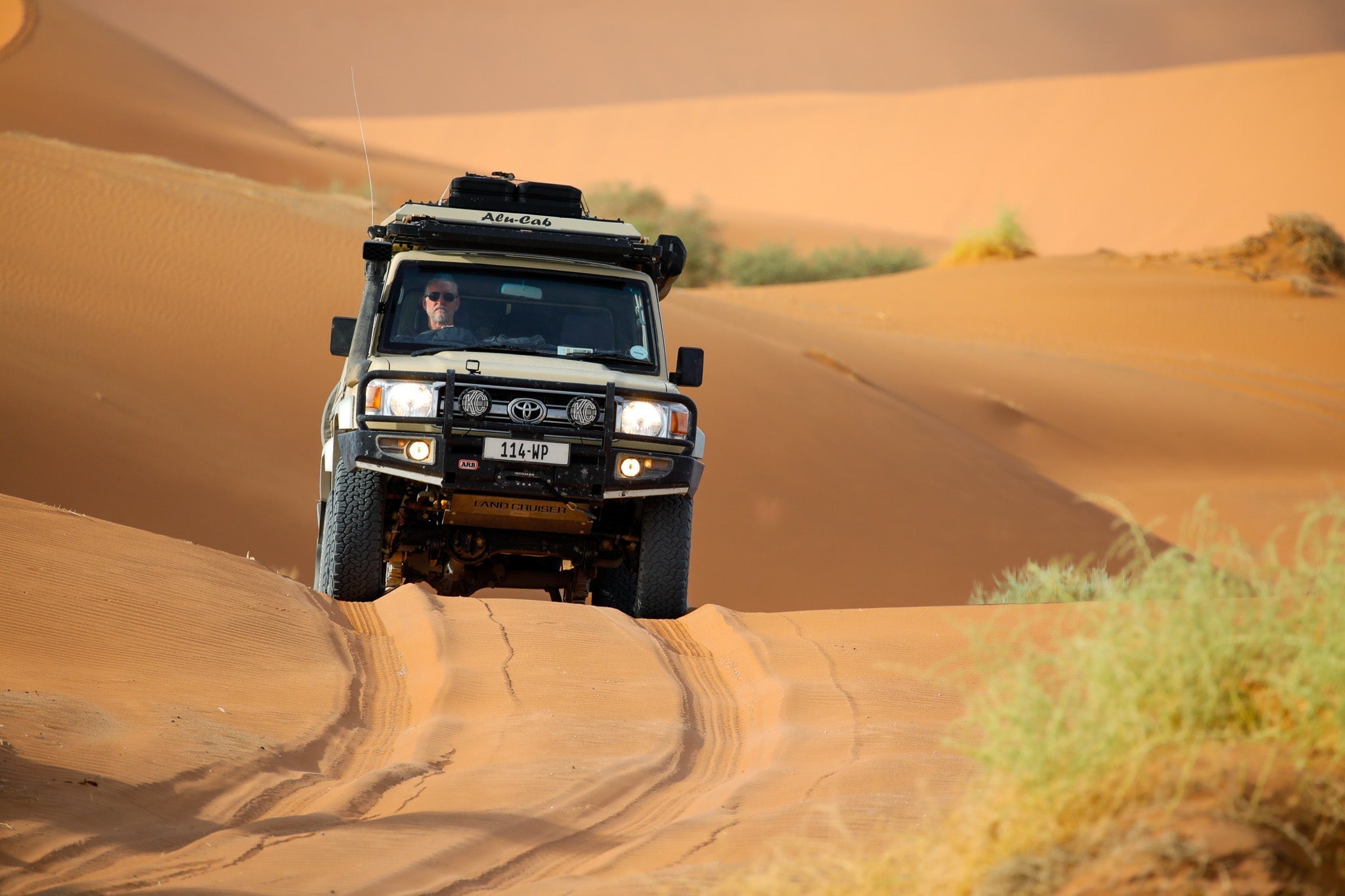 Alu-Cab equipped Land Cruiser in Namibia