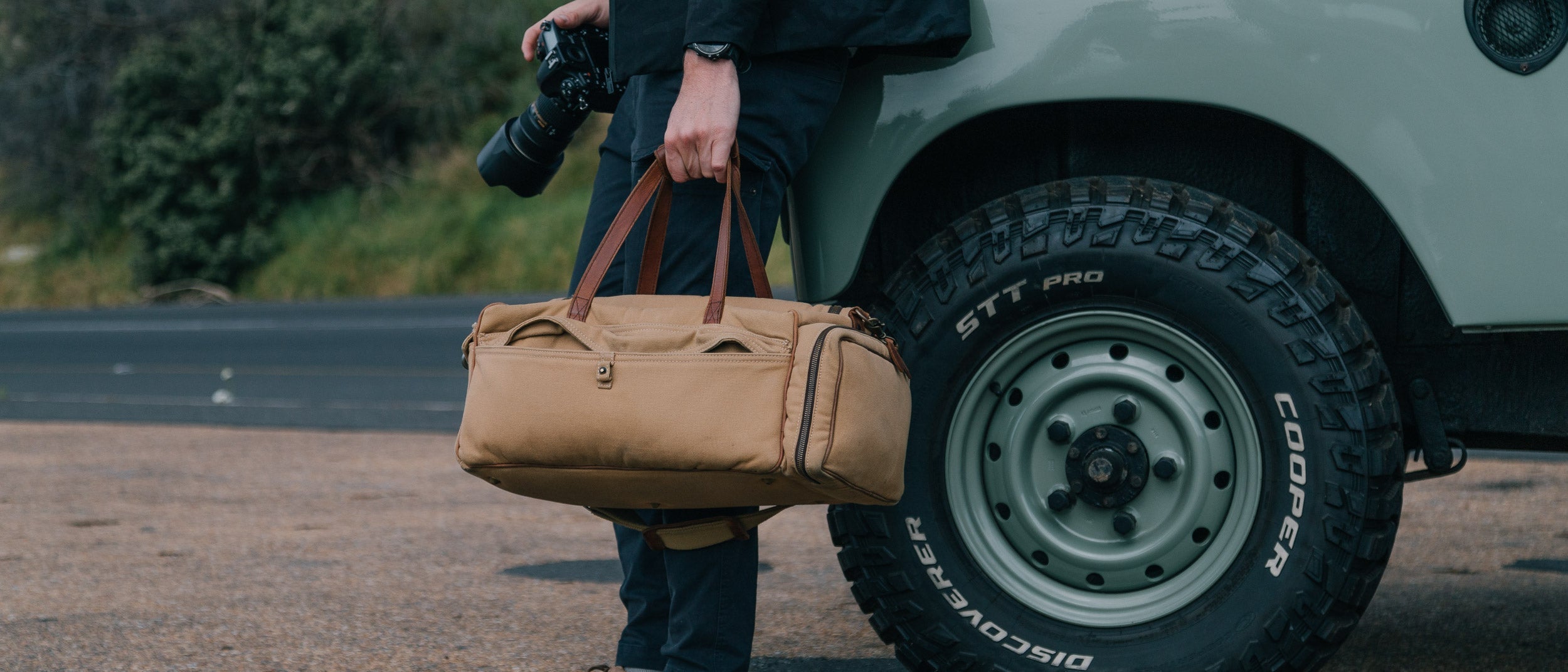 Safari-inspired bags and luggage featuring Melvill & Moon safari gear for overlanding and travel.