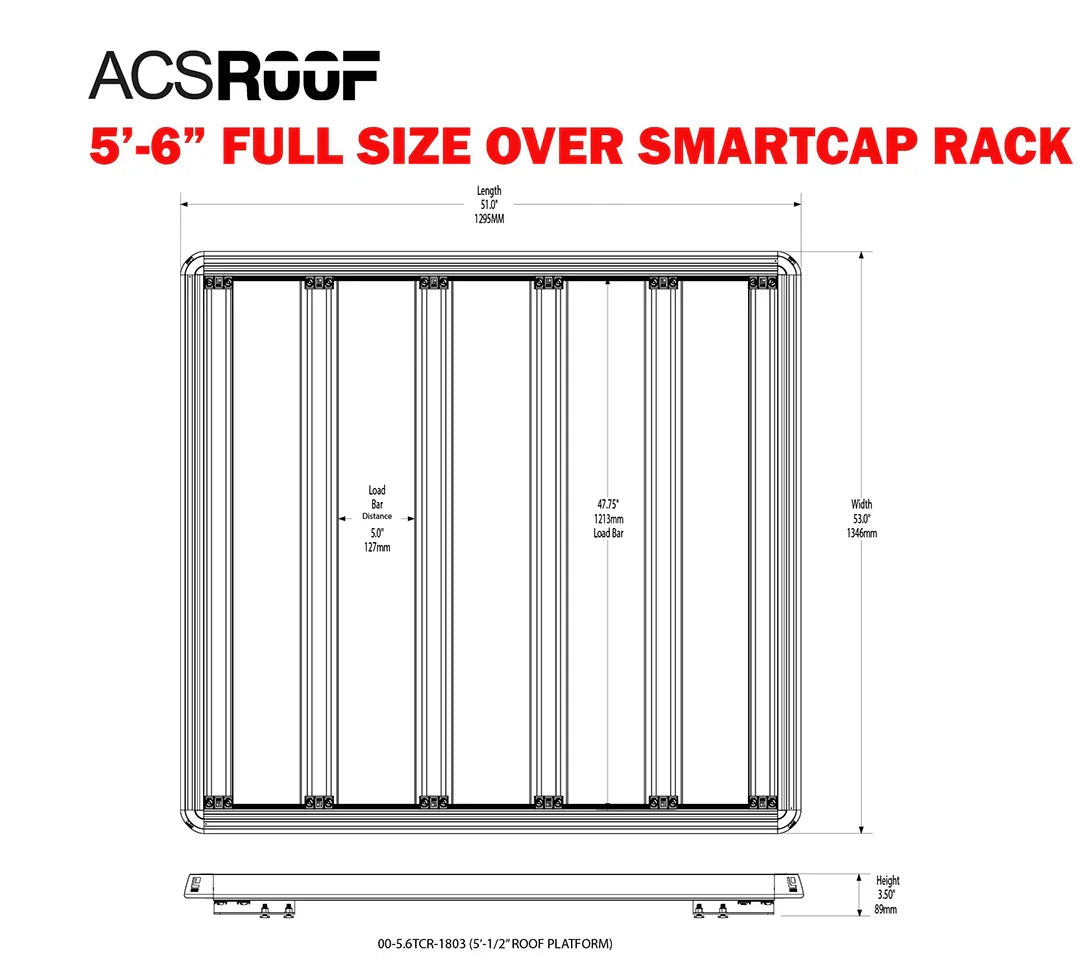Leitner ACS ROOF 5'6" roof platform schematic