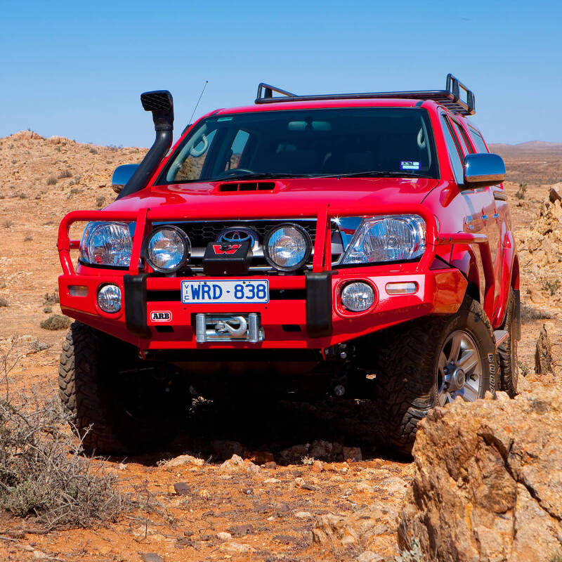 ARB Deluxe Non-Winch Front Bumper — front three-quarter view (PN 3214510)