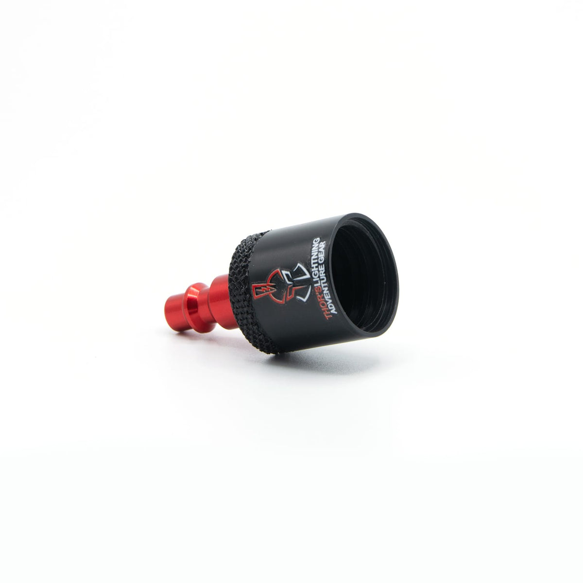 Marine Inflatable Adapter kit shown from a different angle, six valve attachments and hose adapter on white background
